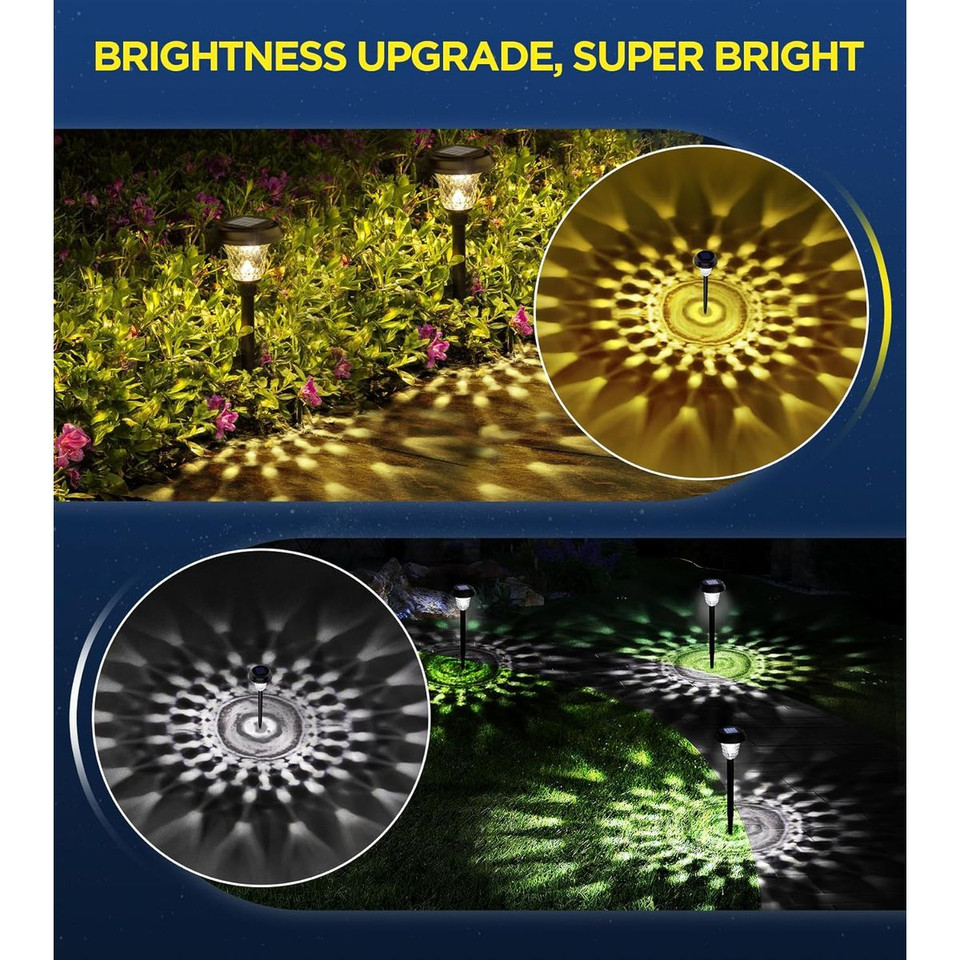 Ultra Bright Outdoor Mandala Solar Lights (8-Pack)  product image