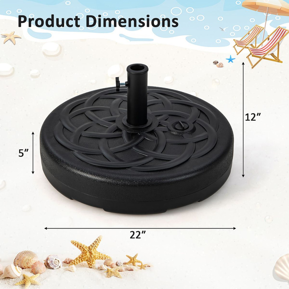 22-Inch Fillable Heavy-Duty Round Patio Umbrella Base Stand product image