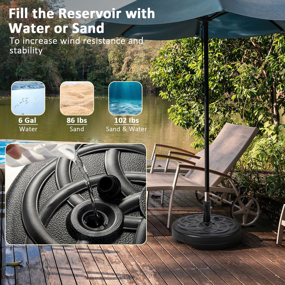 22-Inch Fillable Heavy-Duty Round Patio Umbrella Base Stand product image