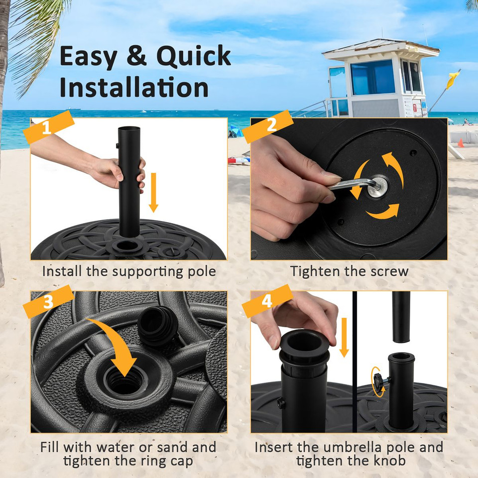 22-Inch Fillable Heavy-Duty Round Patio Umbrella Base Stand product image