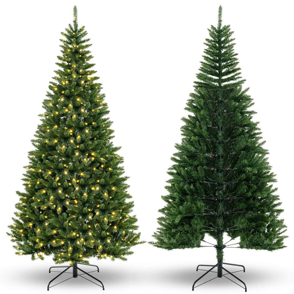 8 ft Pre-Lit Artificial Christmas Tree for Corners  product image