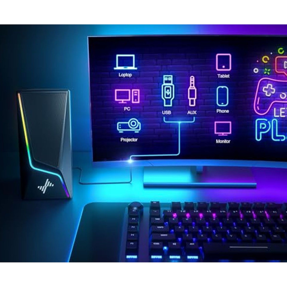 Computer Speakers with 6 Lighting Modes (Set of 2) product image