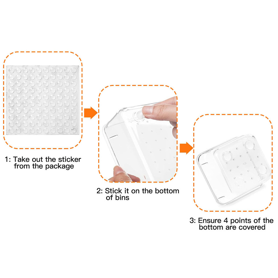 25-Piece Clear Plastic Drawer Organizers product image