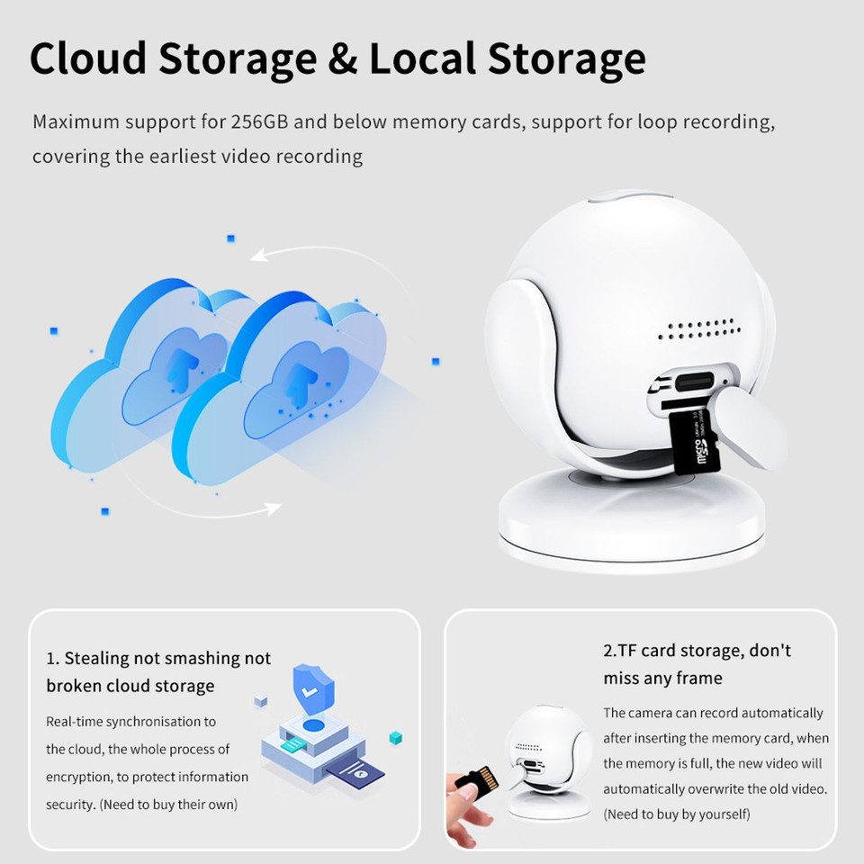 4K Wireless Home Camera Baby Monitor 2.4Ghz Wifi Auto Tracking Panoramic Cameras Webcam Monitor product image