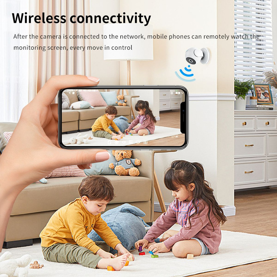 4K Wireless Home Camera Baby Monitor 2.4Ghz Wifi Auto Tracking Panoramic Cameras Webcam Monitor product image