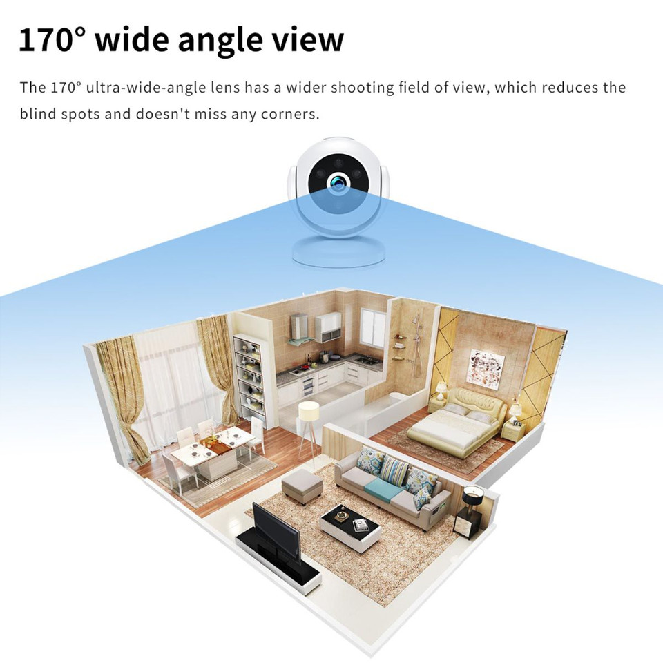 4K Wireless Home Camera Baby Monitor 2.4Ghz Wifi Auto Tracking Panoramic Cameras Webcam Monitor product image
