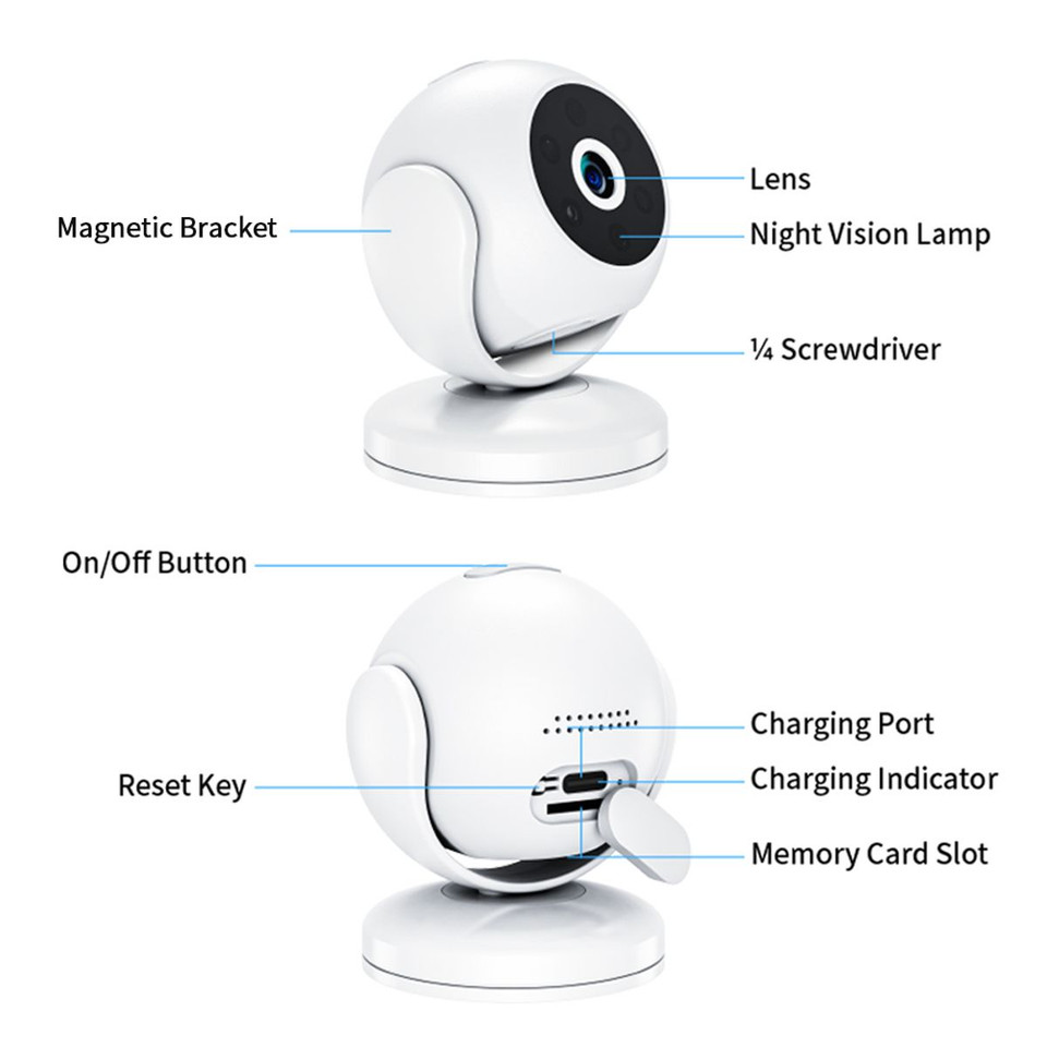 4K Wireless Home Camera Baby Monitor 2.4Ghz Wifi Auto Tracking Panoramic Cameras Webcam Monitor product image