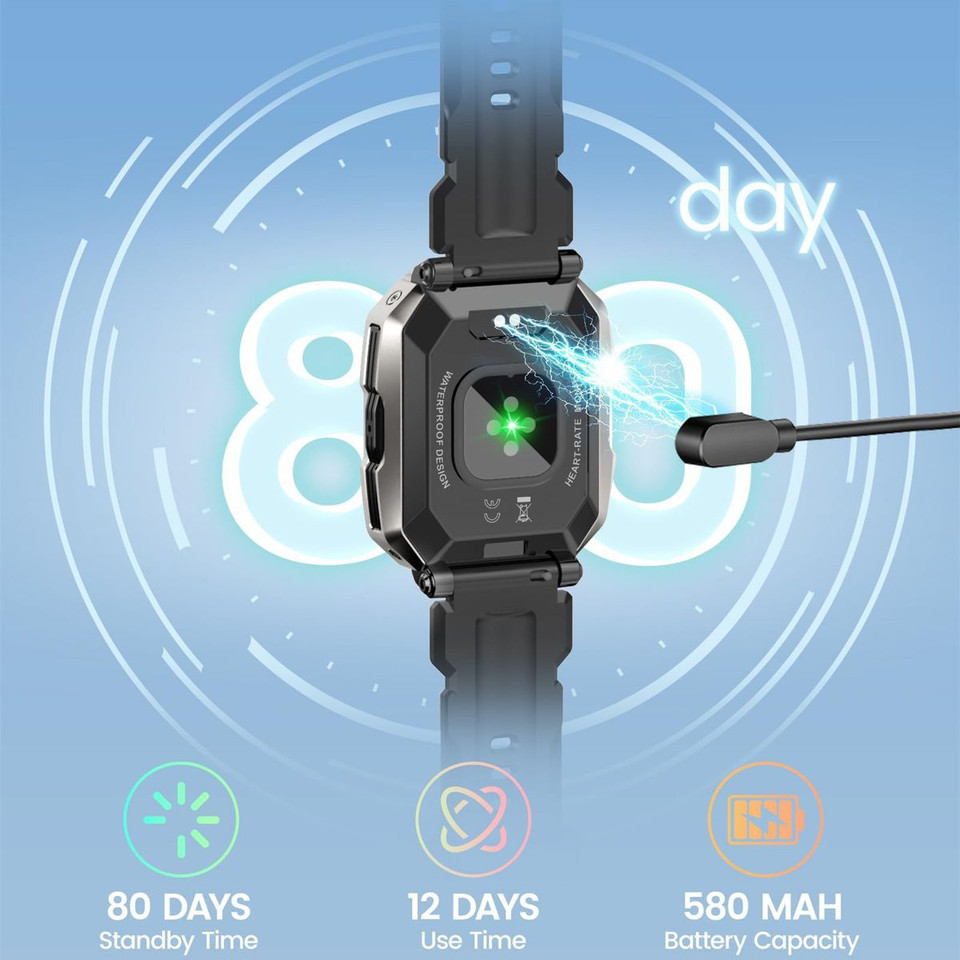 Smart Watches for Men IP68 Waterproof for Swimming, with Answer/Make Calls, Outdoor Tactical Smart Fitness Watch for Android product image