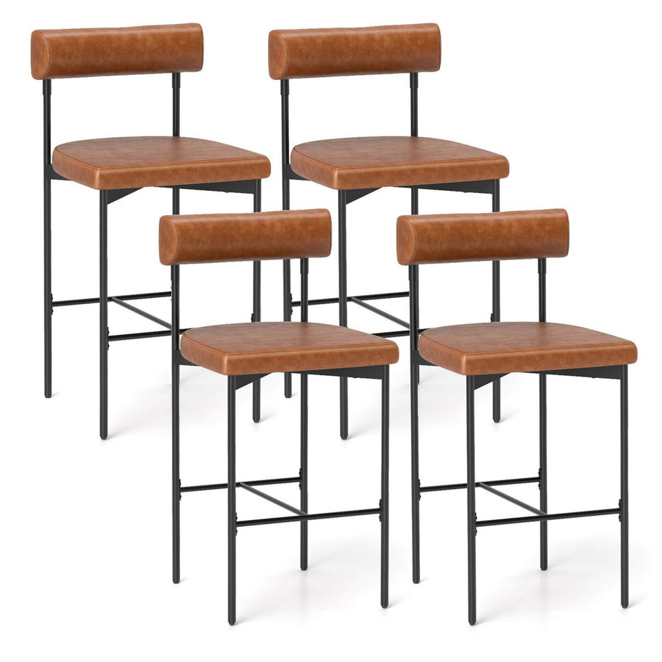 26-Inch Upholstered Bar Stools with Padded Cushion (Set of 2/4) product image