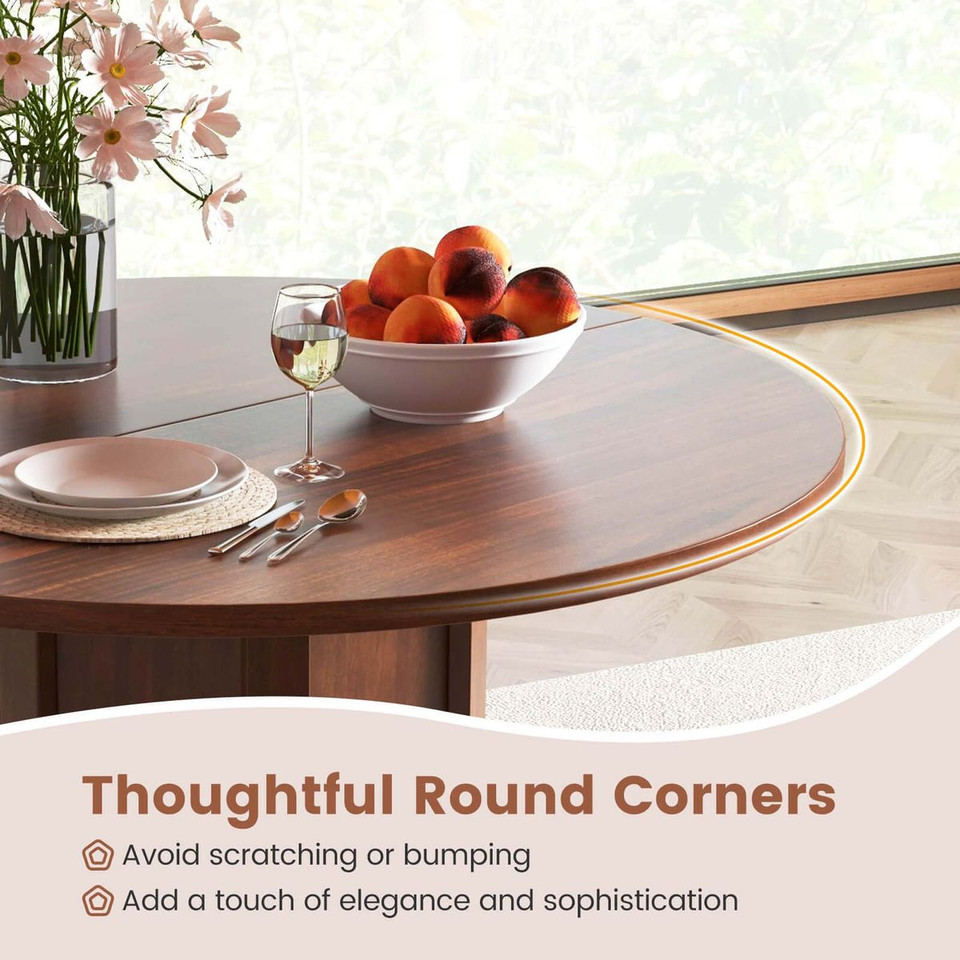 Round Dining Table with Pedestal Base for 4-6 People product image