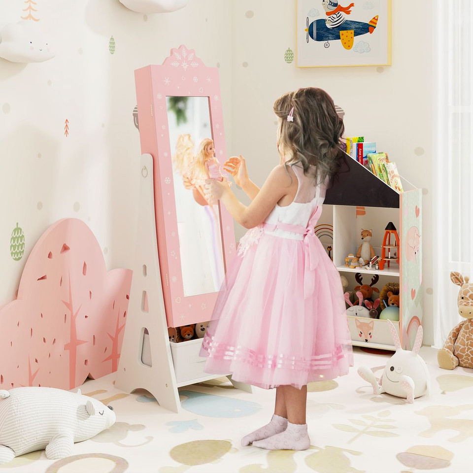 Princess Vanity Dressing Table and Chair Set with Jewelry Cabinet product image