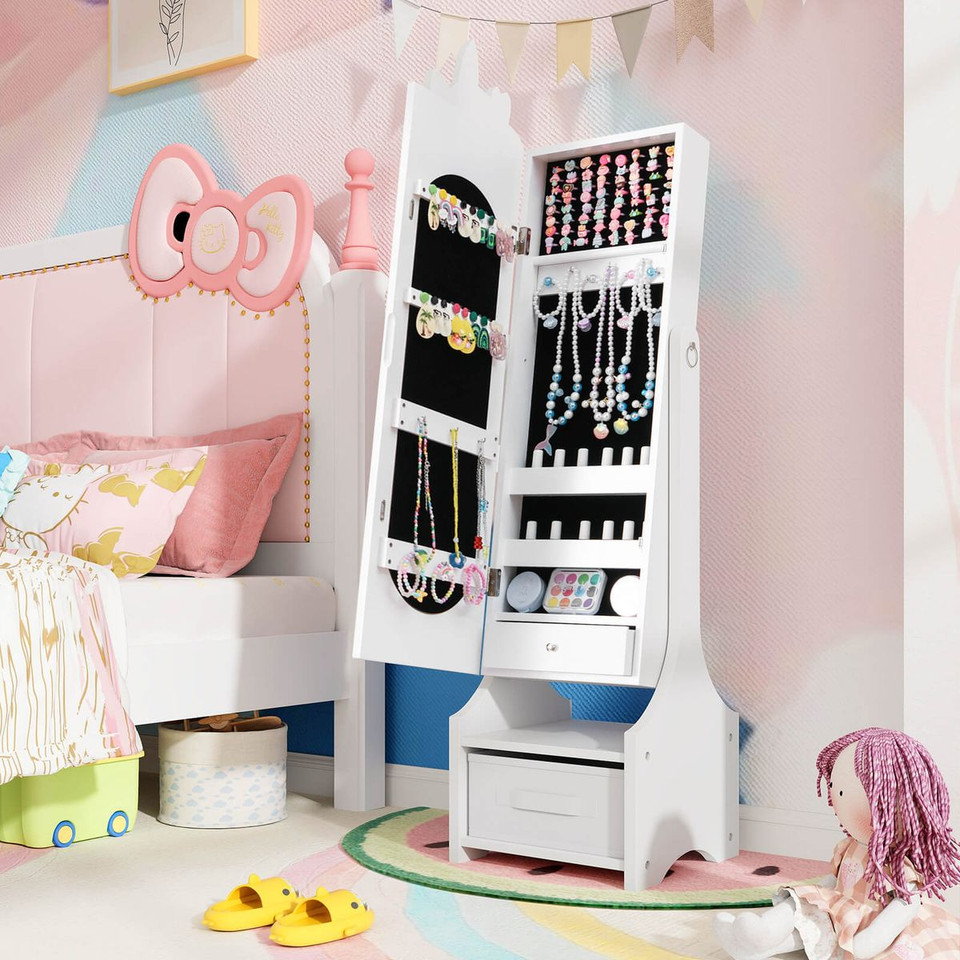 Unicorn Dressing Table and Chair Set with Jewelry Cabinet product image