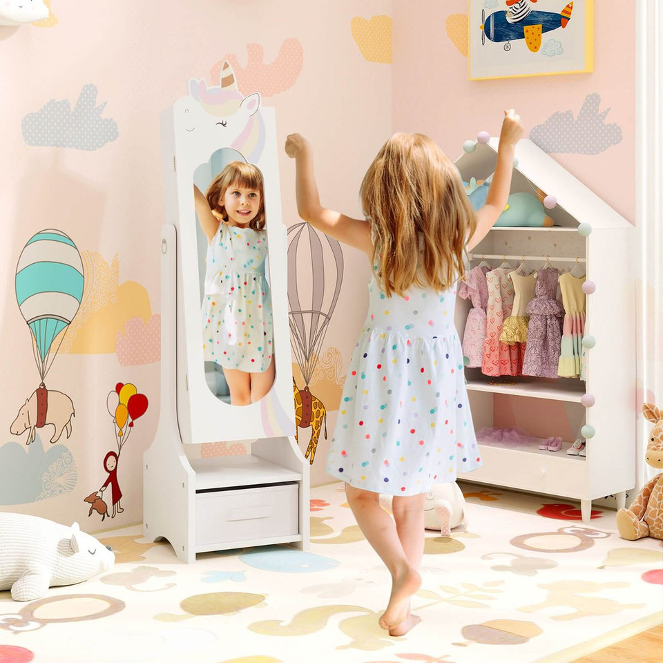 Unicorn Dressing Table and Chair Set with Jewelry Cabinet product image
