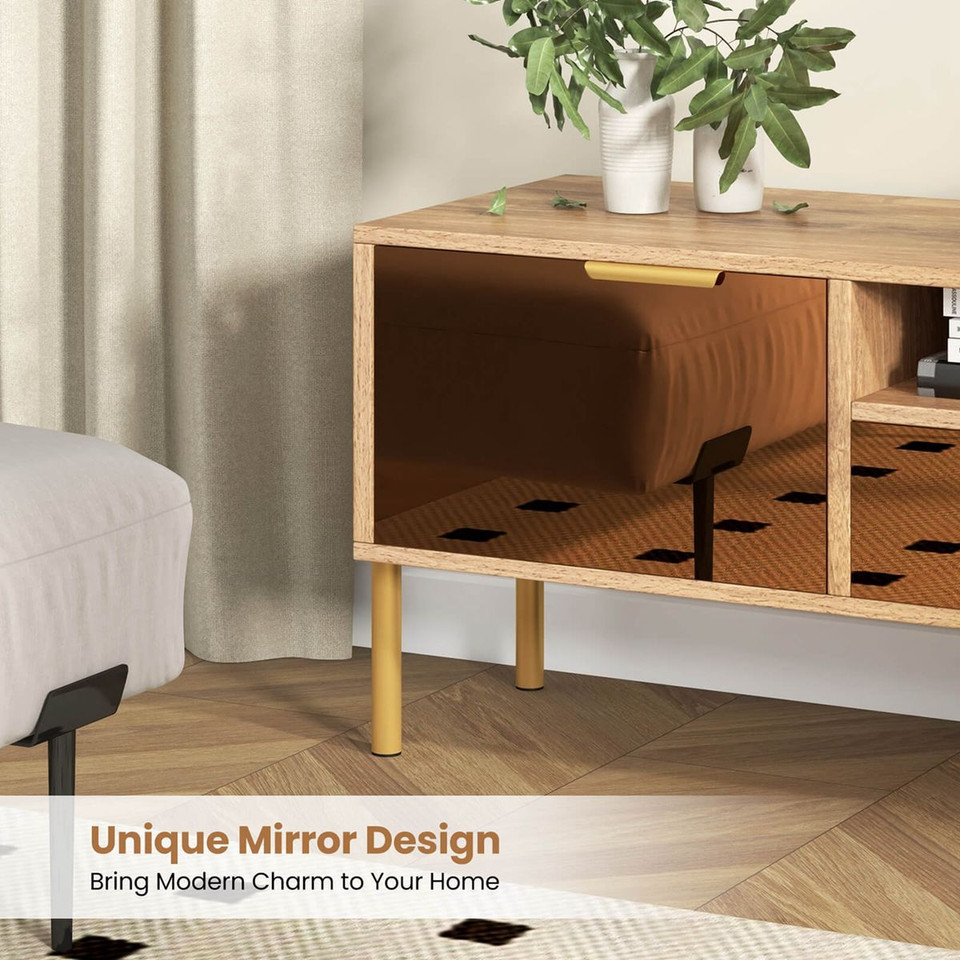 Mirrored TV Stand with Storage Space product image
