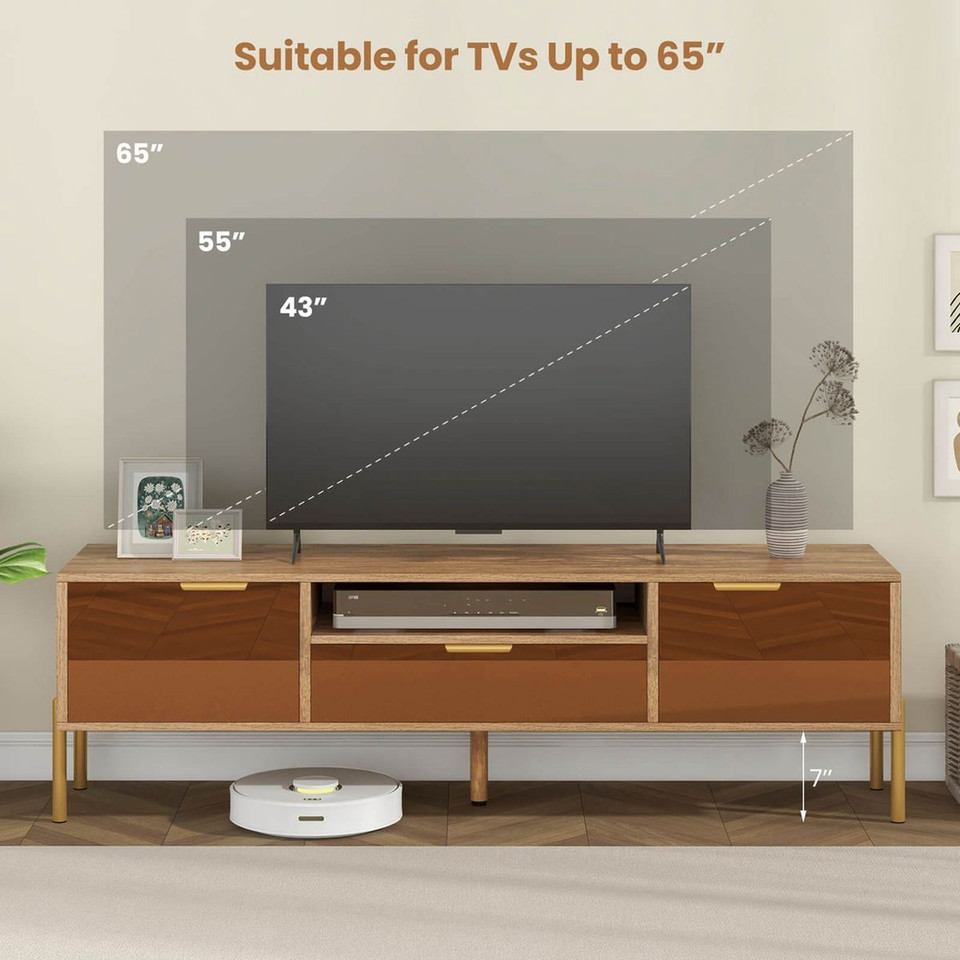 Mirrored TV Stand with Storage Space product image
