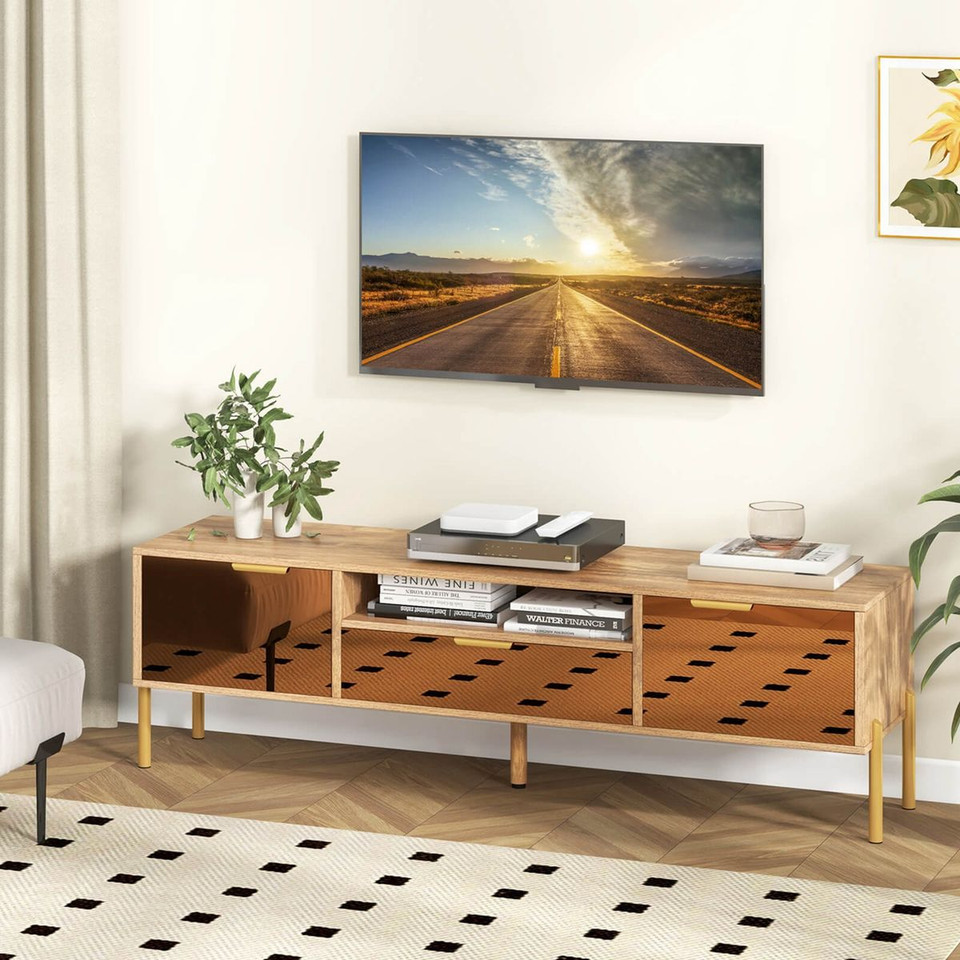 Mirrored TV Stand with Storage Space product image