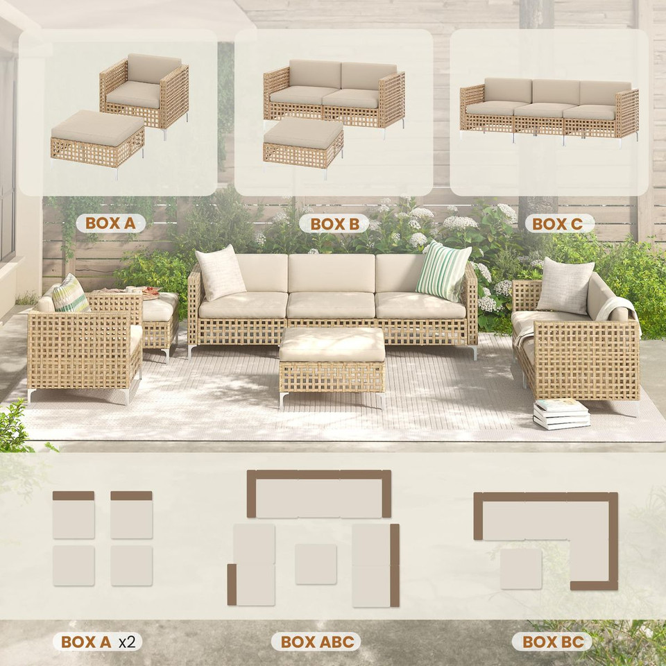 Outdoor Patio Conversation Sectional Furniture Set product image