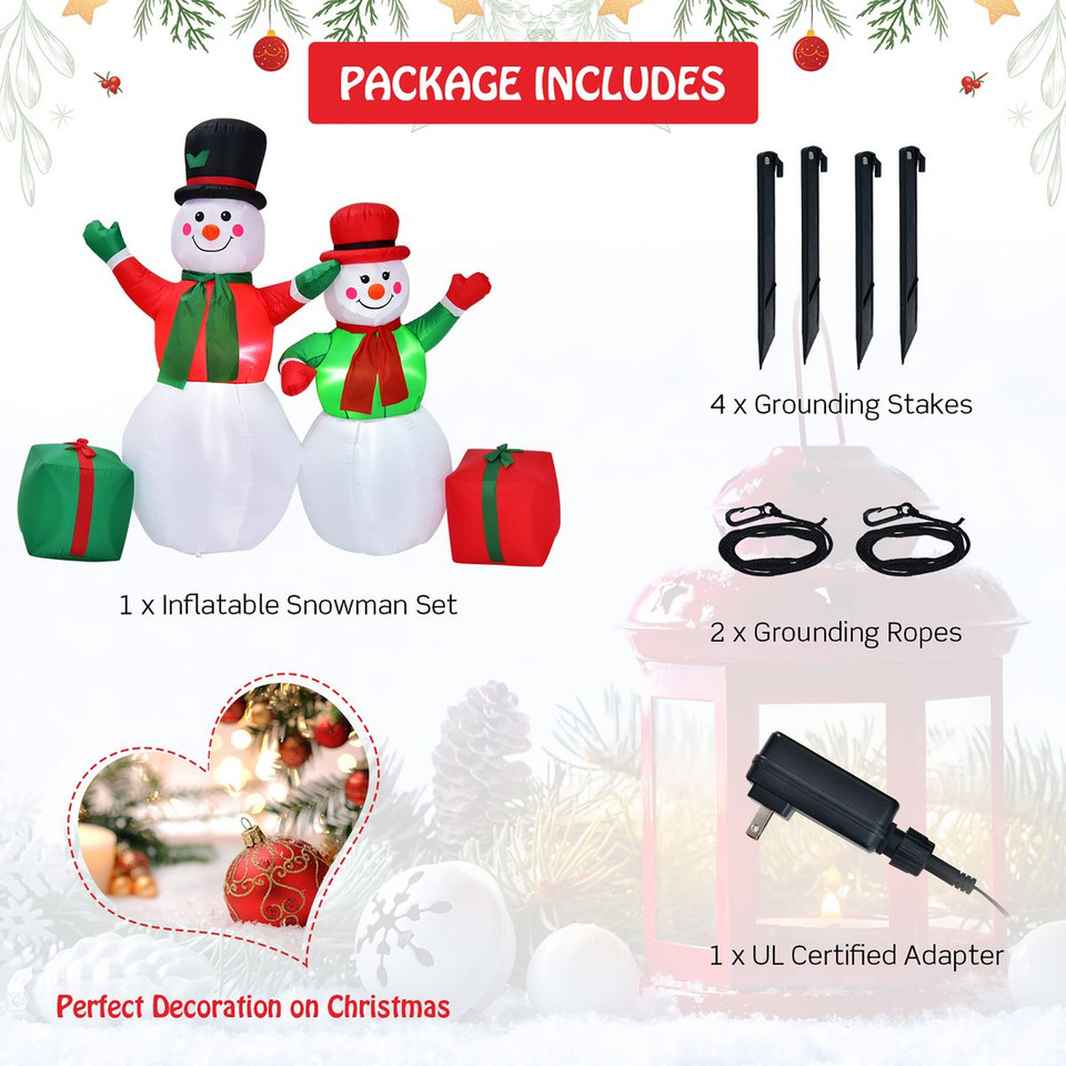 6ft Inflatable Snowmen Christmas Decoration product image