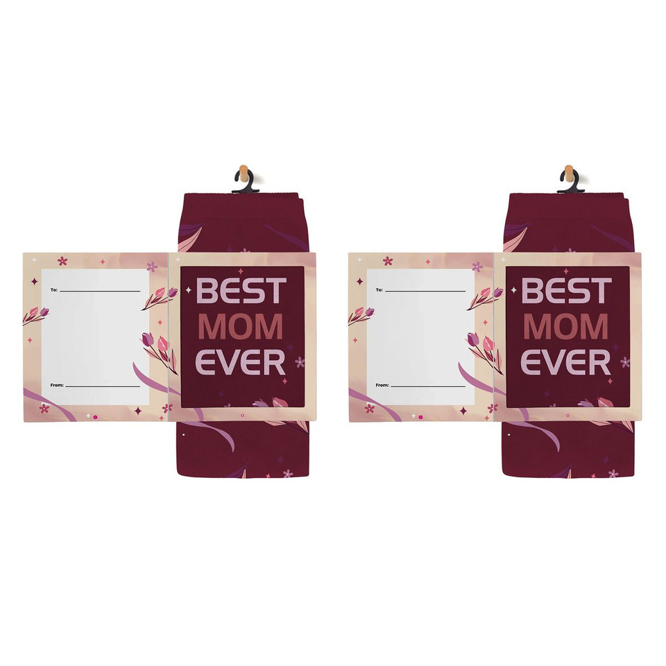 Greeting Card with Fun Crew Length Novelty Socks (2-Pack) product image