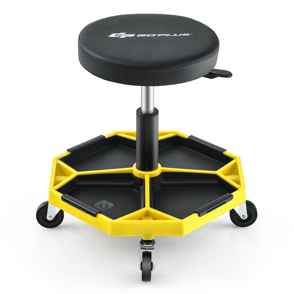 330-Pound Capacity Pneumatic Rolling Mechanic Stool with Padded Seat product image