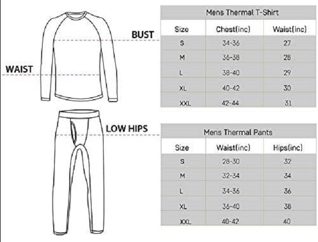 Men's Thermal Underwear Base Layer Top and Bottom Set (2-Sets) product image
