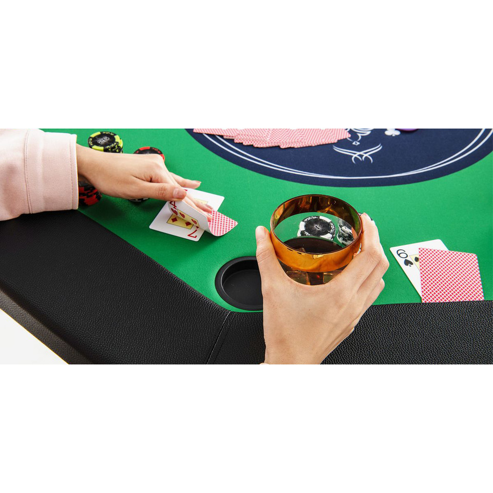 48-Inch 8-Player Foldable Poker Table with Carrying Bag & Cup Holders product image