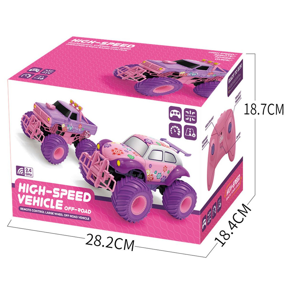 2.4G Electric Remote Control Pickup Car, Anti-Collision RC Off-Road Vehicle RC Racing Pink/Purple Car Toy, Birthday Christmas Gift for Children product image