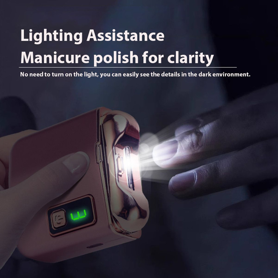 Electric Nail Clipper with 3 Speed Levels and Nail Clip Storage, LCD Digital Display, USB Rechargeable Electric Nail Trimmer,(Rose Gold) product image