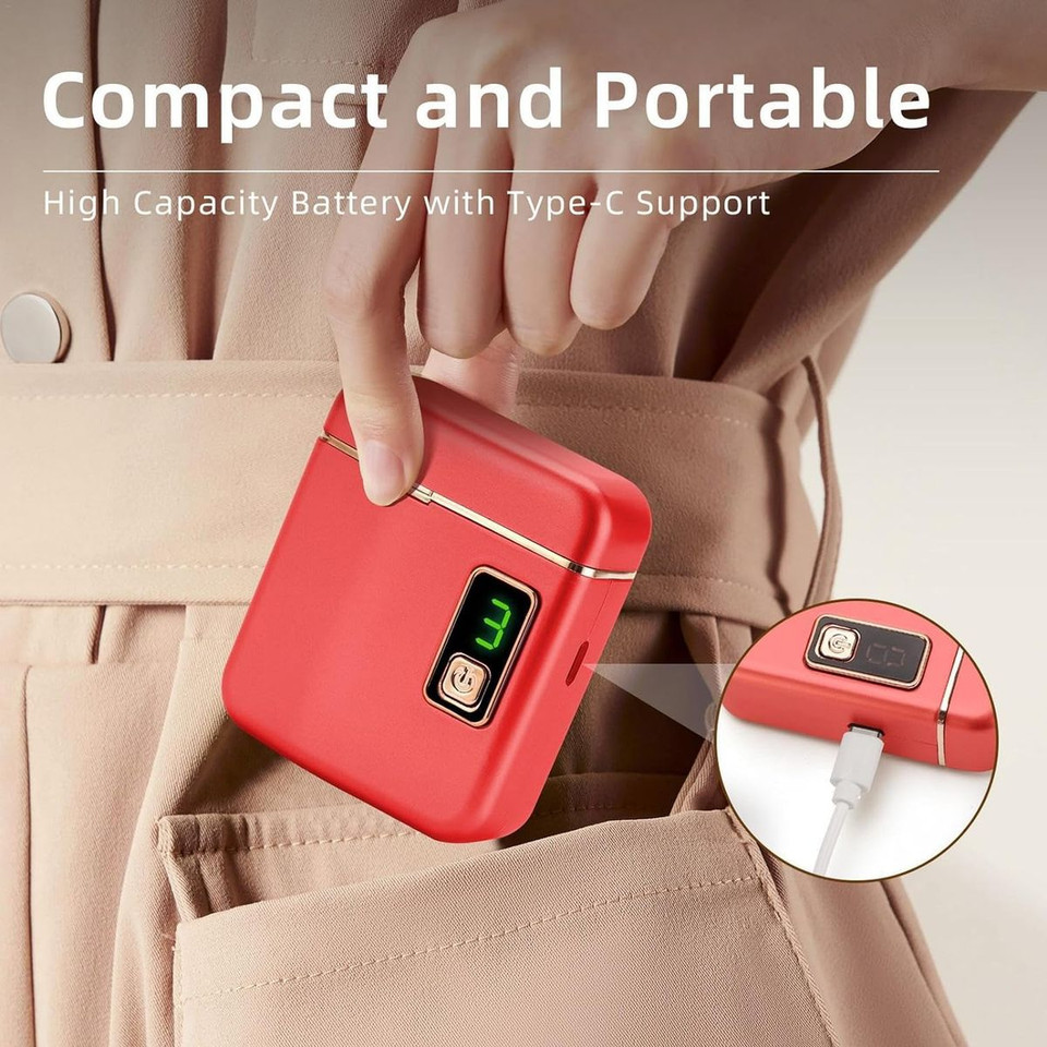 Electric Nail Clipper with 3 Speed Levels and Nail Clip Storage, LCD Digital Display, USB Rechargeable Electric Nail Trimmer,(Red) product image