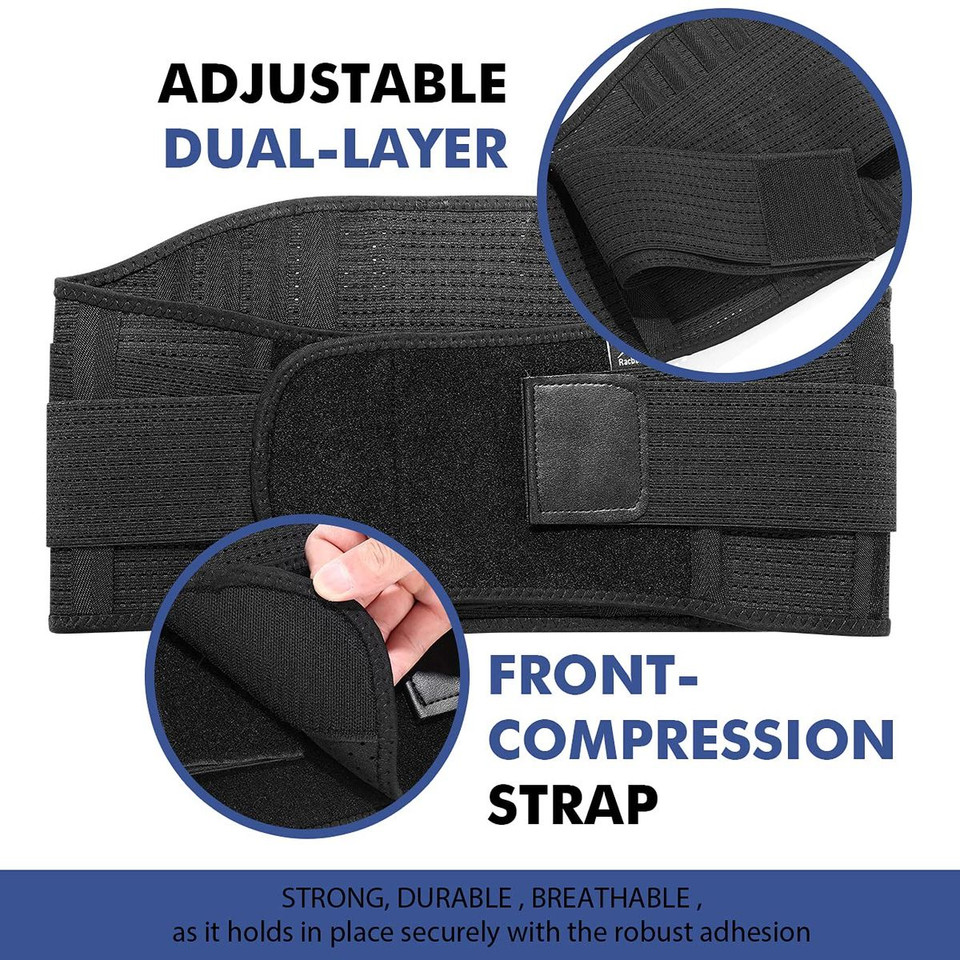 Lumbar Support Belt, Back Support for Lifting, Lower Back Support with Adjustable Straps for Men Women,L Size (Suitable for Waist 93-100 CM) product image