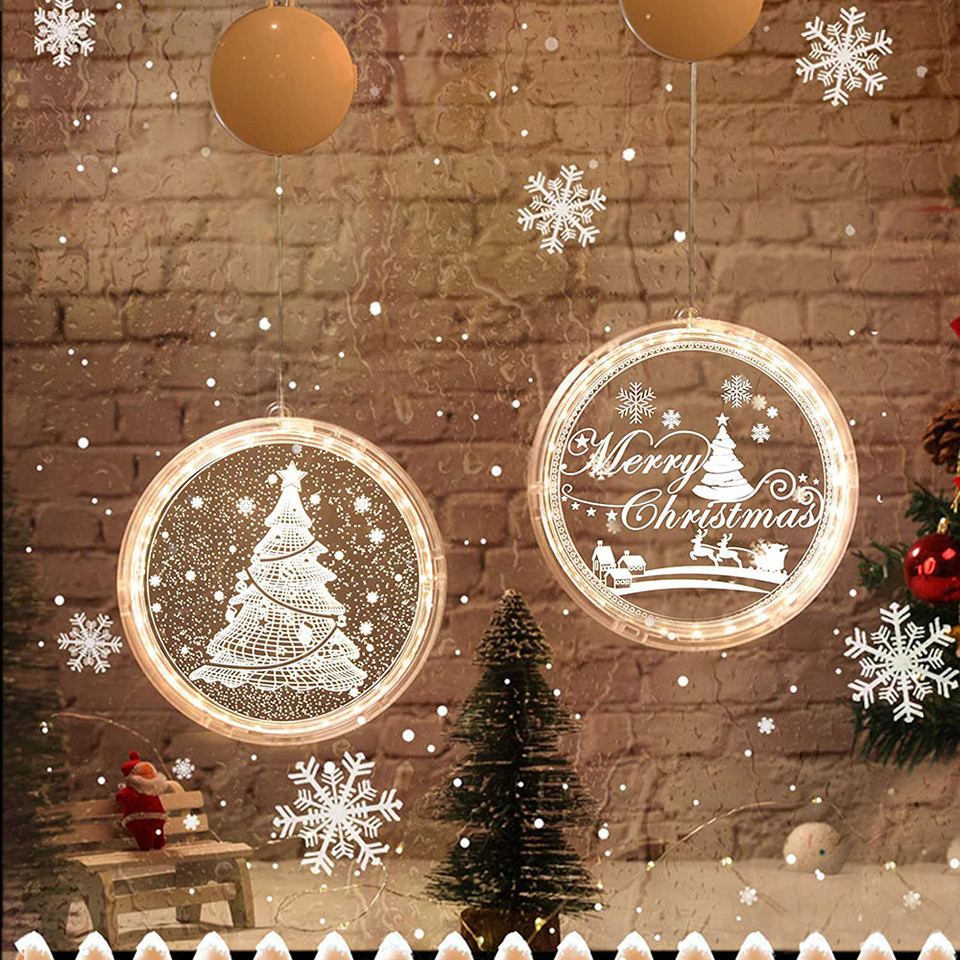 3D Large Christmas LED Hanging Ornaments (Set of 3) product image
