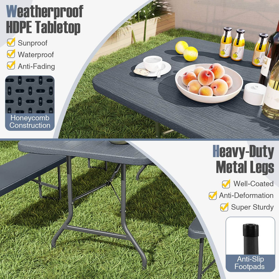 6-Foot Outdoor Portable Folding Table product image