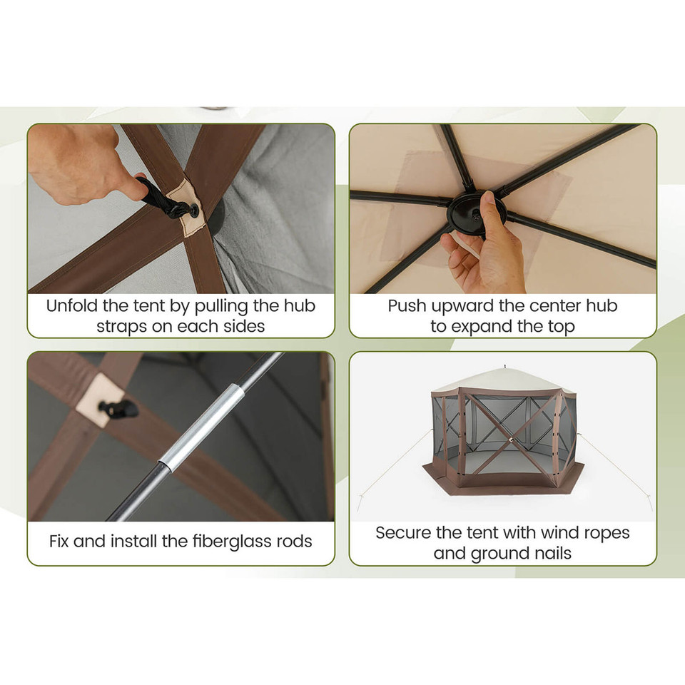 11.5 x 11.5-Foot Pop-up Gazebo with Mesh Netting Walls  product image