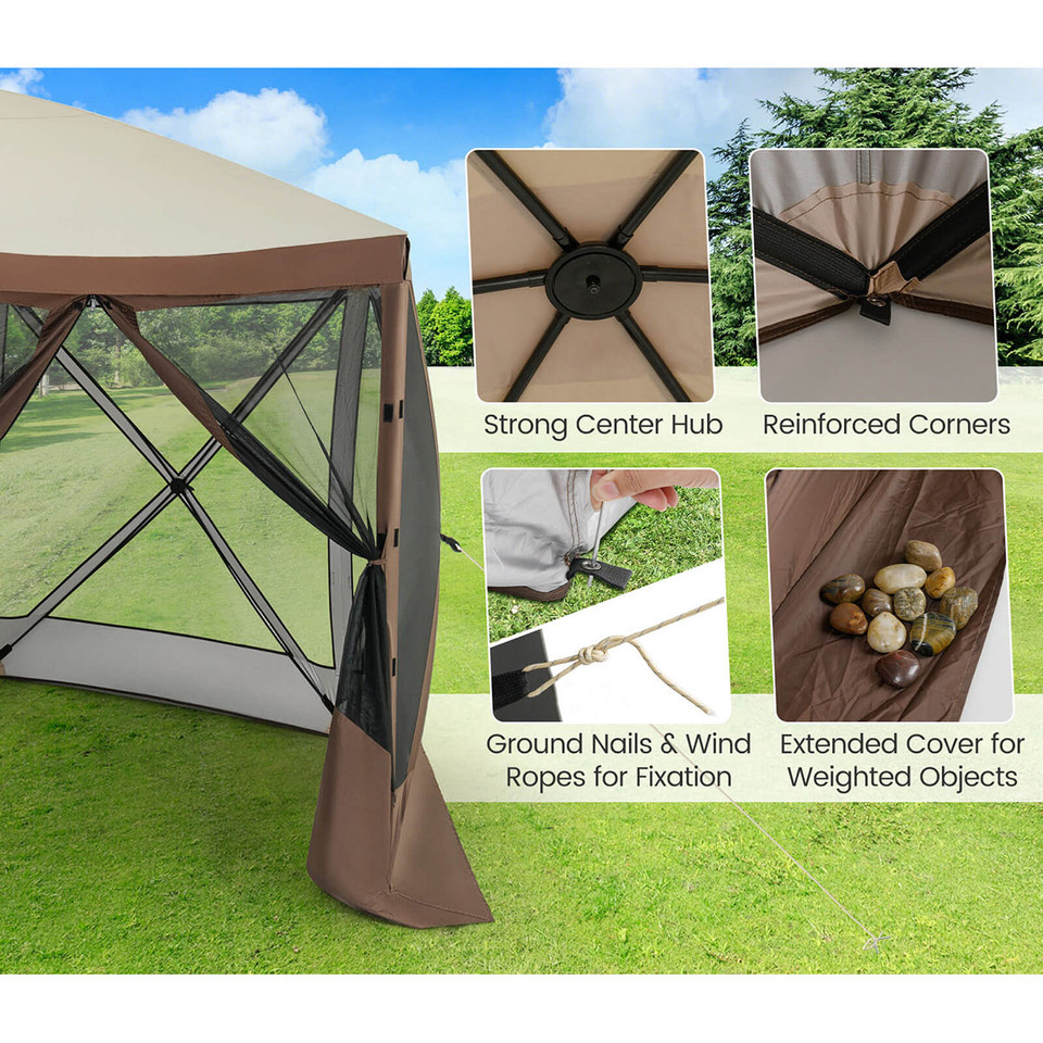 11.5 x 11.5-Foot Pop-up Gazebo with Mesh Netting Walls  product image