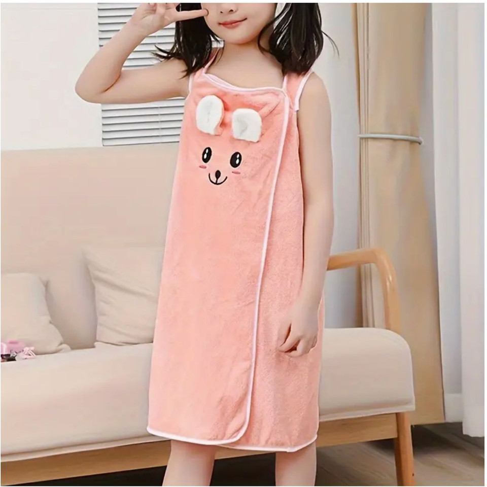 Kids' Rabbit Ears Bath Towel Wrap product image