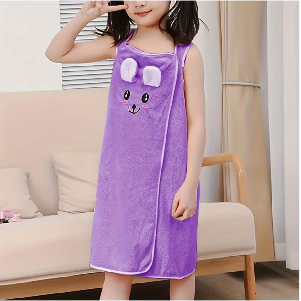 Kids' Rabbit Ears Bath Towel Wrap product image