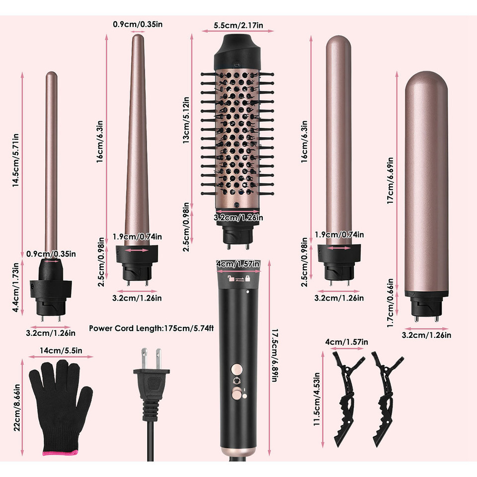 5-in-1 Curling Iron Wand Hair Curler product image
