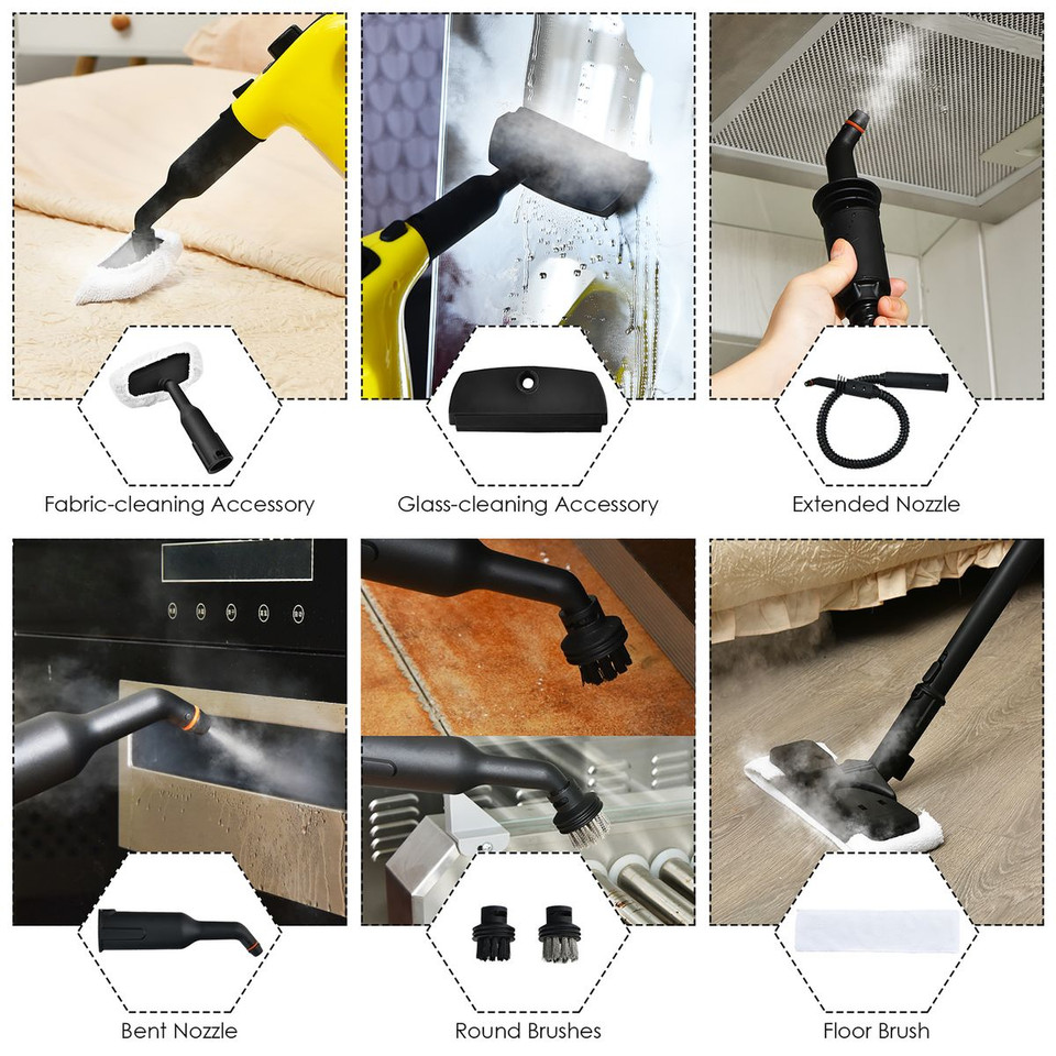 1400W Handheld Steam Cleaner with 17-Piece Accessory Kit product image