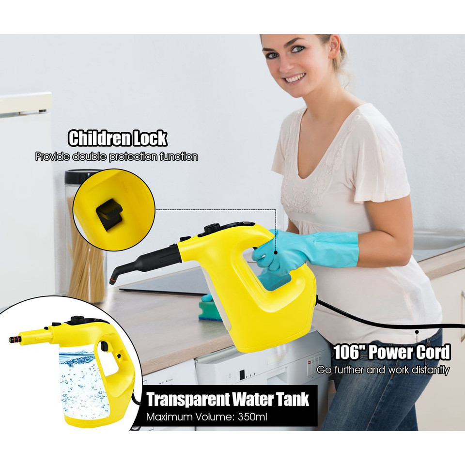 1400W Handheld Steam Cleaner with 17-Piece Accessory Kit product image
