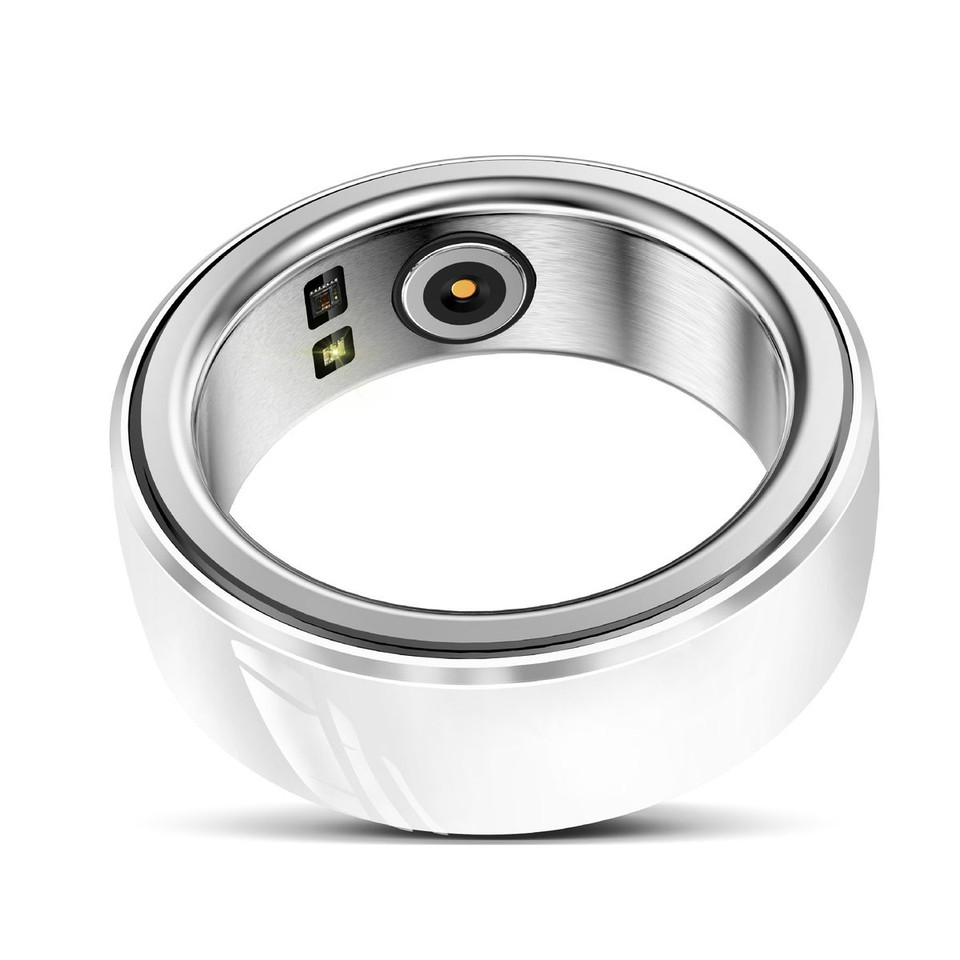 Smart Ring Fitness Tracker with Charging Case,Wearable Smart Tracker Rate Monitor Sleep Recorder for Men Women(8#-White) product image