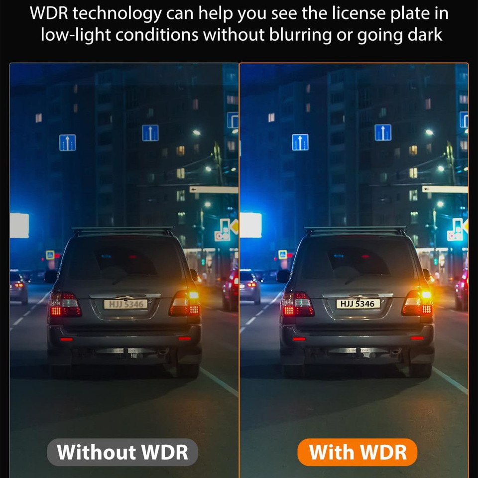 Dash Cam Front Rear 4K 1080P for Cars Built in WiFi Full HD Dash Cam with APP Control 3.94 Inch IPS Screen,G-Sensor WDR 24Hr Parking Mote product image