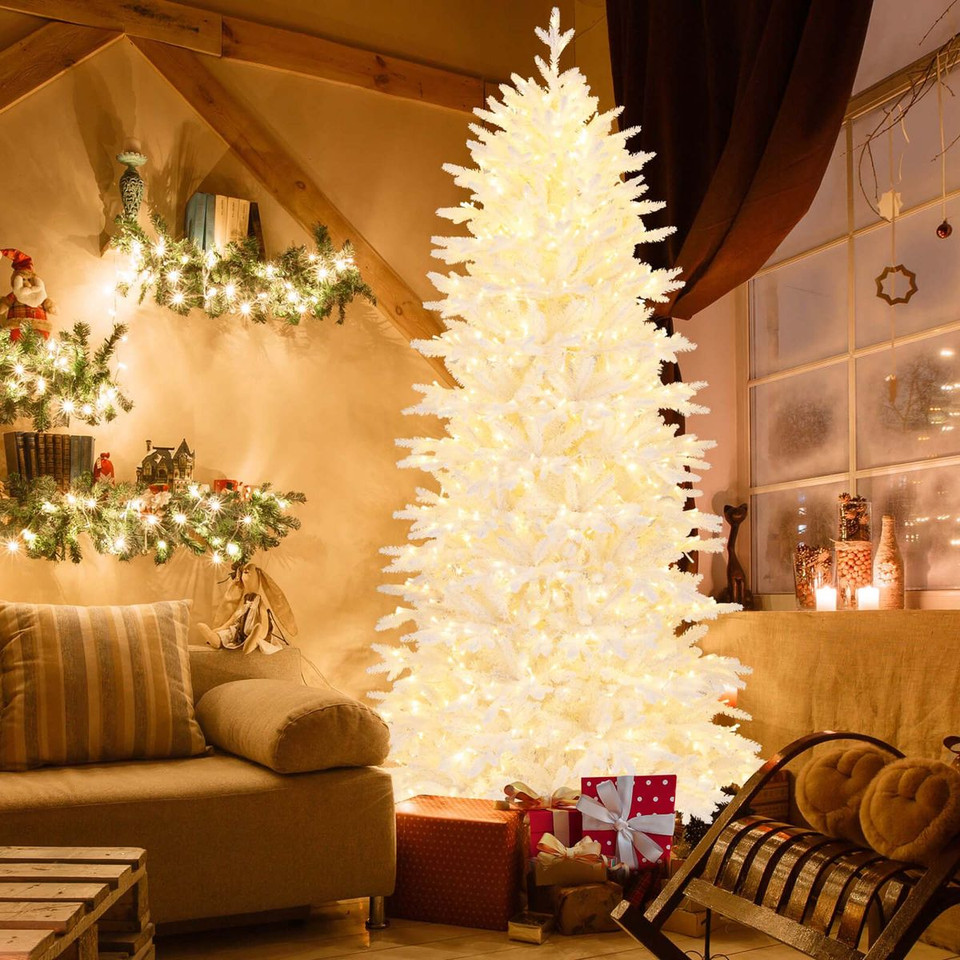 7FT Artificial Christmas Tree with 1880 PVC Branch Tips and LED Lights product image
