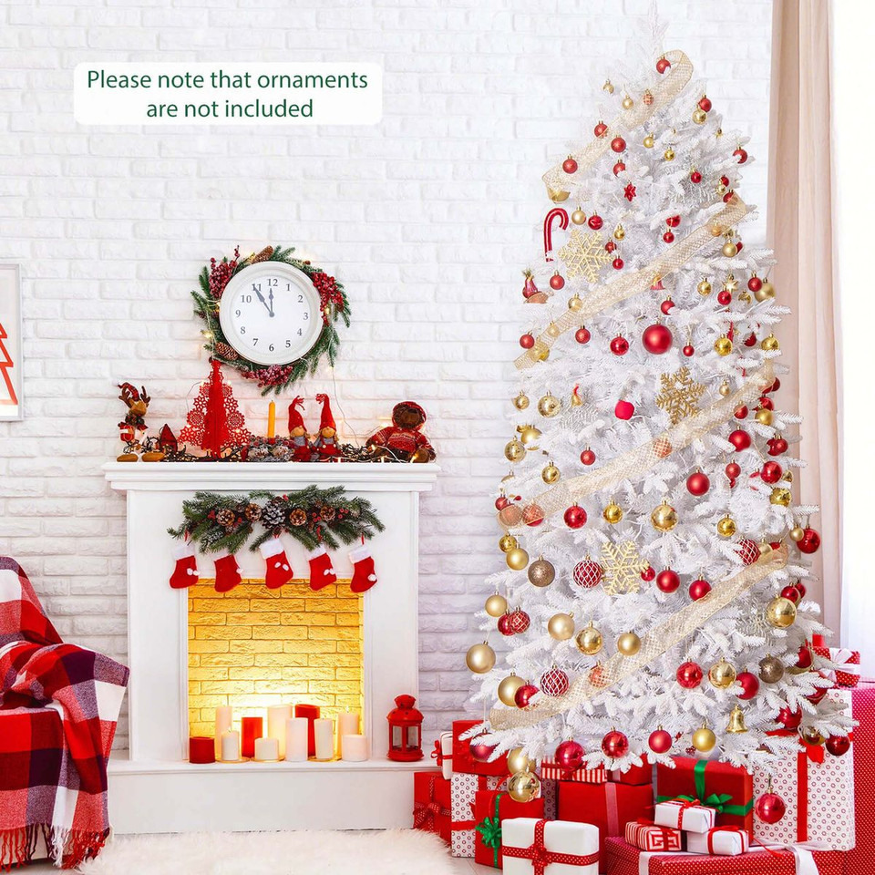 7FT Artificial Christmas Tree with 1880 PVC Branch Tips and LED Lights product image