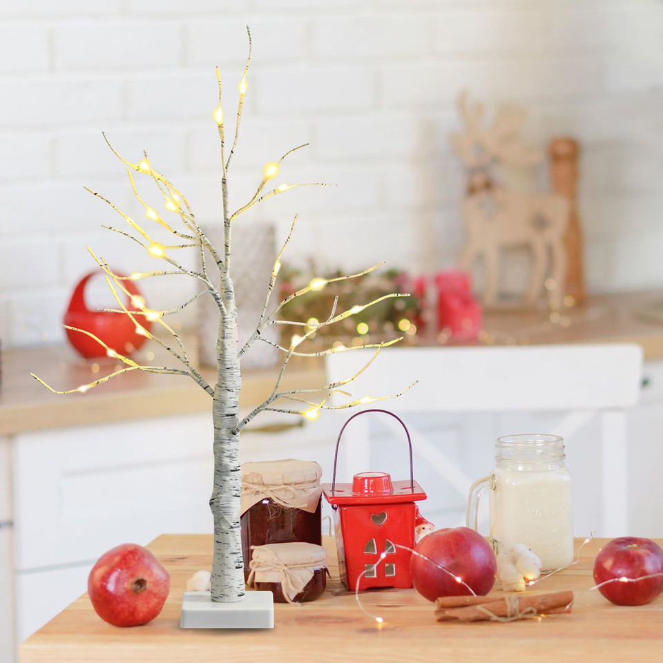Pre-Lit White Twig Birch Christmas Tree Decor product image