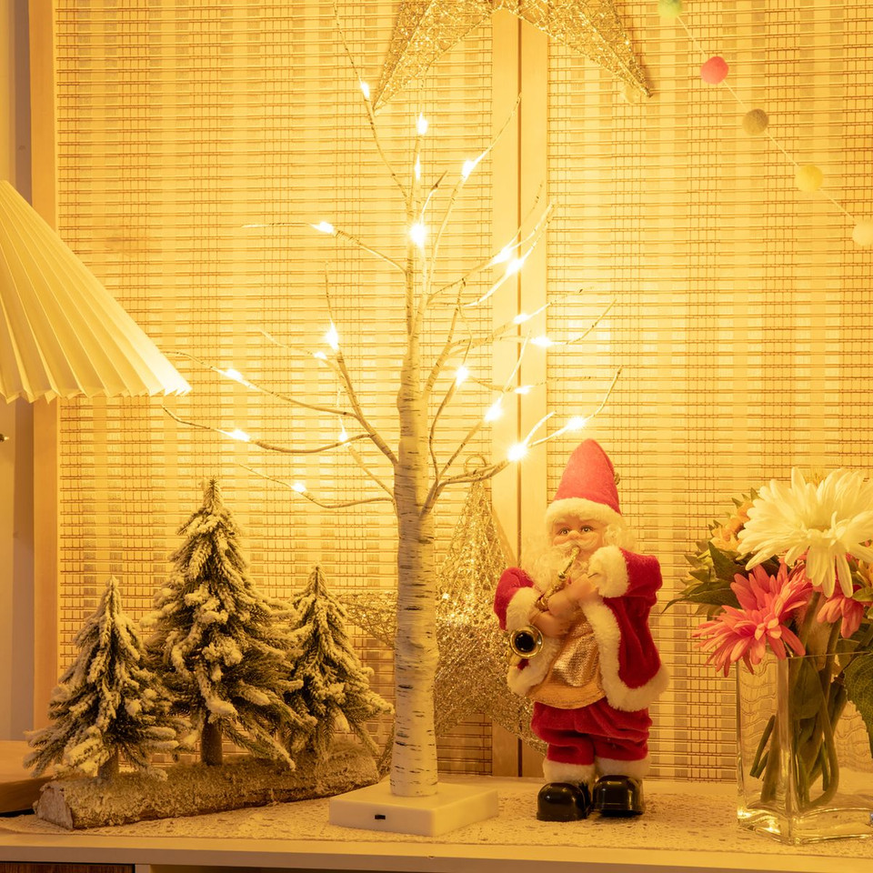 Pre-Lit White Twig Birch Christmas Tree Decor product image