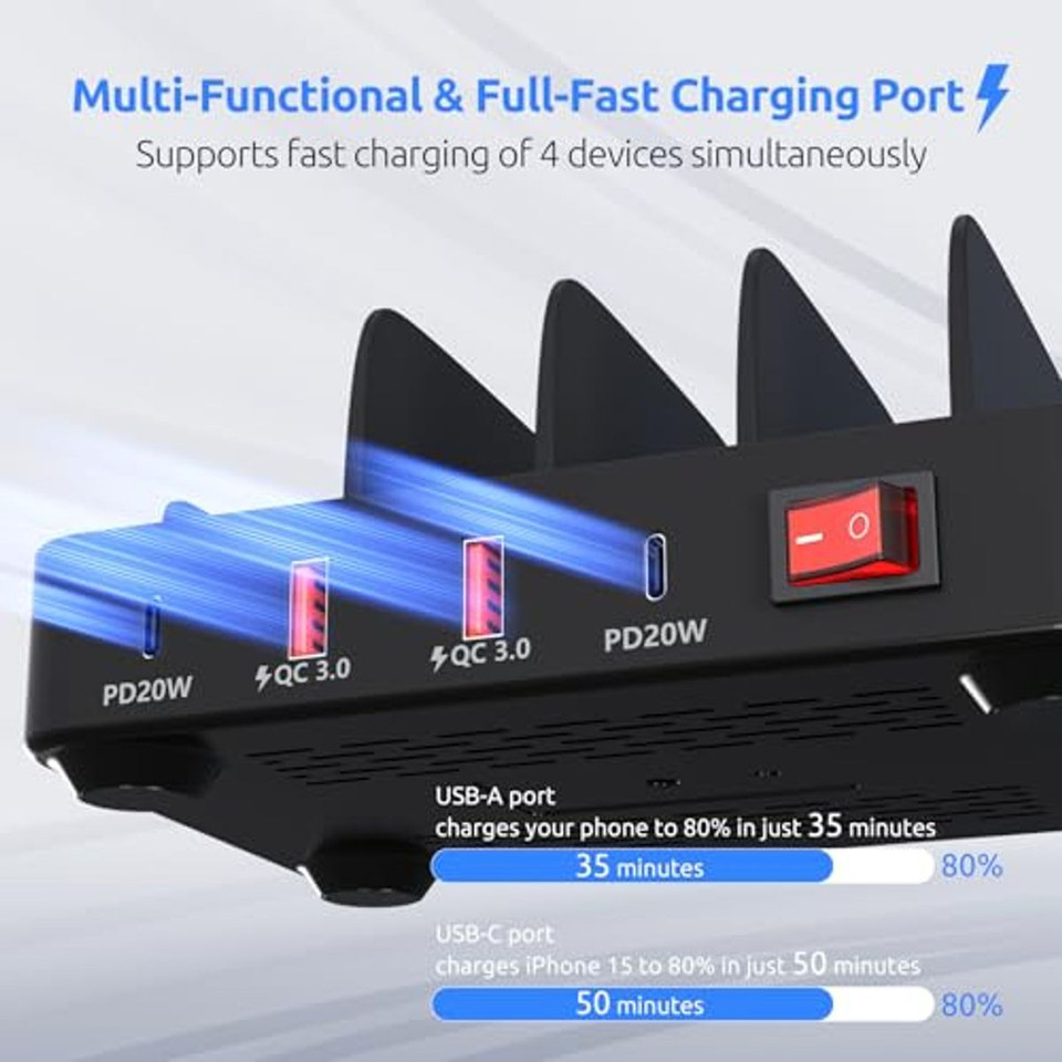 MASBATER 5-Port USB-C Fast Charging Station  product image