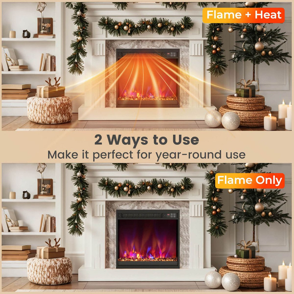 18" Electric Recessed 1500W Fireplace Heater Insert product image