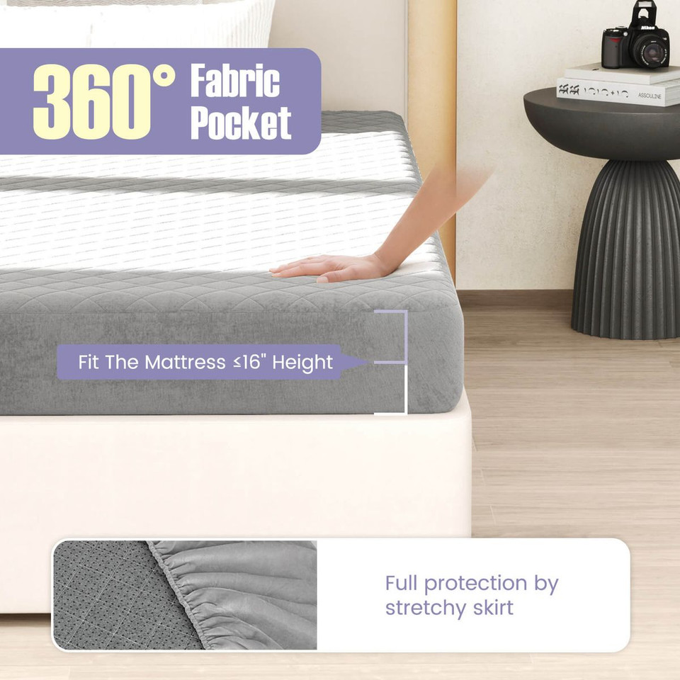 Mattress Protector Topper with Soft Velvet (Twin, Queen, King) product image
