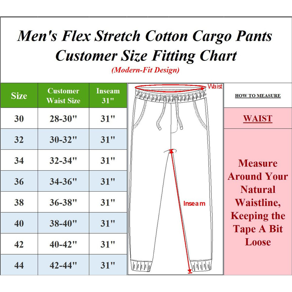 Men's Flex-Stretch Cotton Cargo Pants (1 to 3-Pack) product image