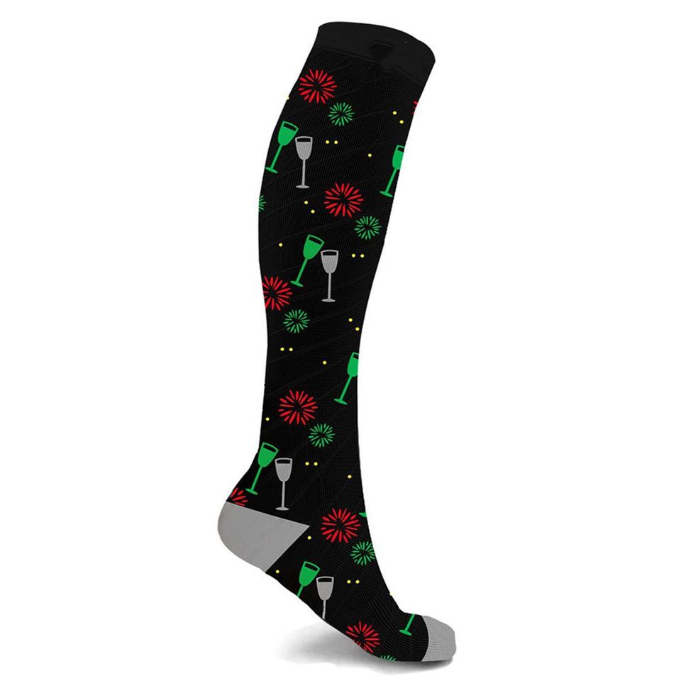 Holiday Fun Knee-High Compression Socks, 15-20mmHG (3-Pair) product image